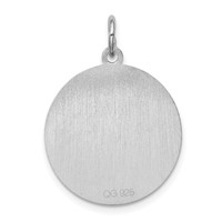 Sterling Silver Rhodium-plated Chow Disc Charm view 4