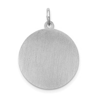 Sterling Silver Rhodium-plated Dalmatian Disc Charm view 4