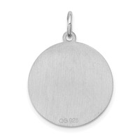 Sterling Silver Rhodium-plated English Springer Disc Charm view 4