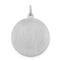 Sterling Silver Rhodium-plated Golden Retriever Disc Charm view 4