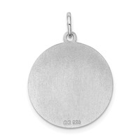 Sterling Silver Rhodium-plated Great Dane Disc Charm view 4