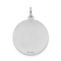 Sterling Silver Rhodium-plated Greyhound Disc Charm view 3