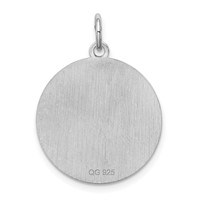 Sterling Silver Rhodium-plated Maltese Disc Charm view 4