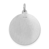 Sterling Silver Rhodium-plated Miniature Pinscher Disc Charm view 4