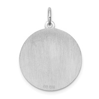 Sterling Silver Rhodium-plated Pekingese Disc Charm view 4