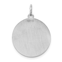 Sterling Silver Rhodium-plated Pomeranian Disc Charm view 4