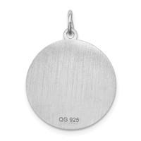 Sterling Silver Rhodium-plated Poodle Disc Charm view 4