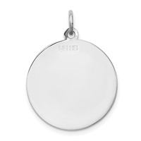 Sterling Silver Rhodium-plated Samoyed Disc Charm view 4