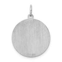 Sterling Silver Rhodium-plated Schnauzer Disc Charm view 4