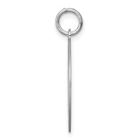 Sterling Silver Rhodium-plated Siberian Husky Disc Charm view 2