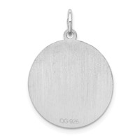 Sterling Silver Rhodium-plated Siberian Husky Disc Charm view 4