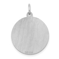 Sterling Silver Rhodium-plated Springer Spaniel Disc Charm view 4