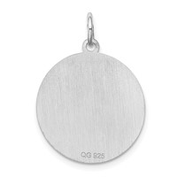 Sterling Silver Rhodium-plated Weimaraner Disc Charm view 4
