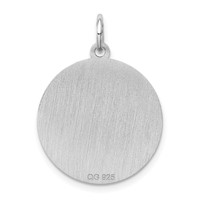 Sterling Silver Rhodium-plated Welsh Corgi Disc Charm view 4