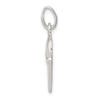 Sterling Silver Basketball in Hoop Charm view 2