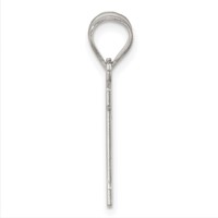 Sterling Silver Rhodium-plated Letter B Initial Pendant view 2