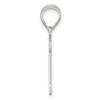 Sterling Silver Rhodium-plated Letter D Initial Pendant view 2
