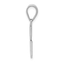 Sterling Silver Rhodium-plated Letter G Initial Pendant view 2