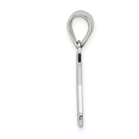 Sterling Silver Rhodium-plated Letter K Initial Pendant view 2