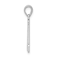 Sterling Silver Rhodium-plated Letter M Initial Pendant view 2