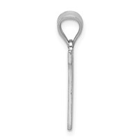 Sterling Silver Rhodium-plated Letter N Initial Pendant view 2