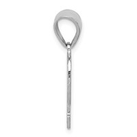 Sterling Silver Rhodium-plated Letter P Initial Pendant view 2