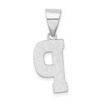 Sterling Silver Rhodium-plated Letter P Initial Pendant view 4