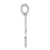 Sterling Silver Rhodium-plated Letter S Initial Pendant view 2