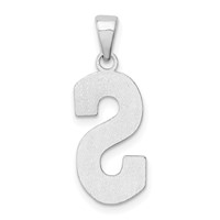 Sterling Silver Rhodium-plated Letter S Initial Pendant view 4