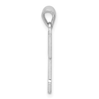 Sterling Silver Rhodium-plated Letter T Initial Pendant view 2