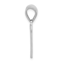 Sterling Silver Rhodium-plated Letter V Initial Pendant view 2