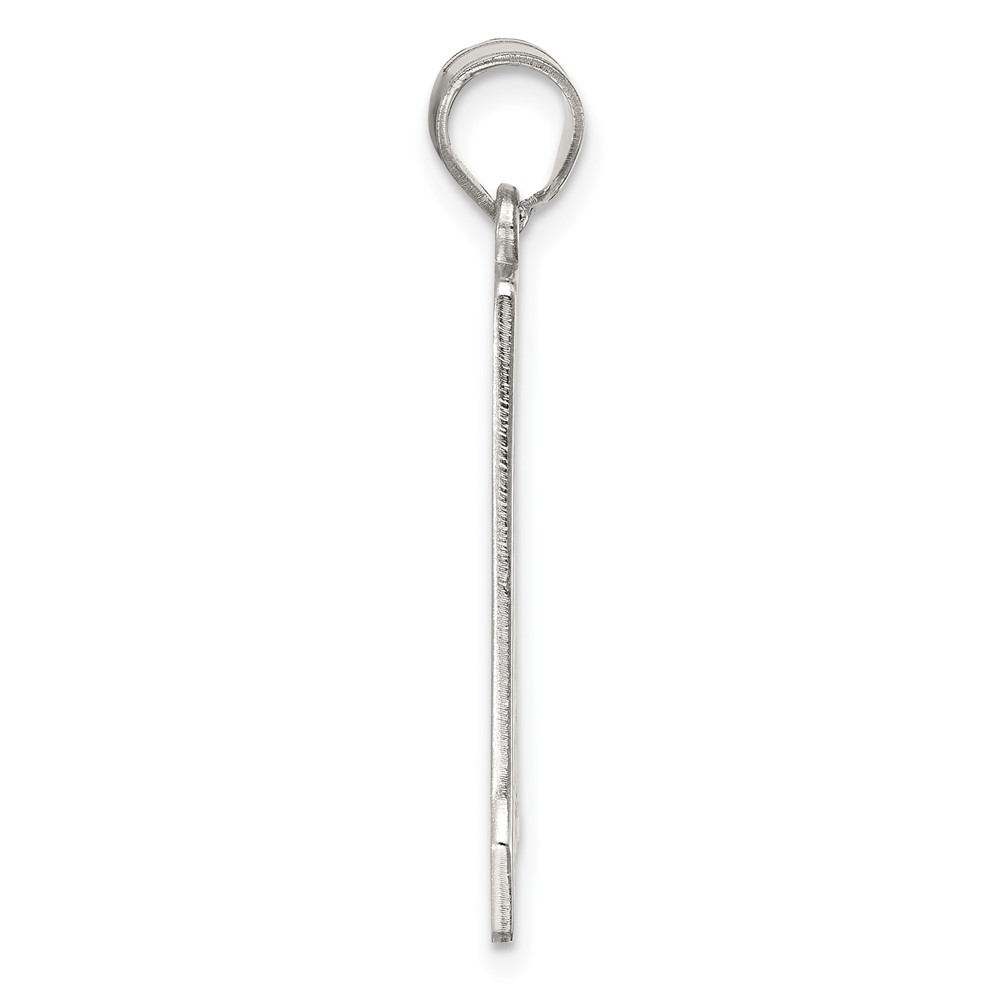 Sterling Silver Rhodium-plated Letter A Initial Pendant (QC2766A)
