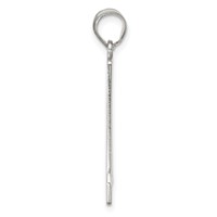 Sterling Silver Rhodium-plated Letter a Initial Pendant view 2