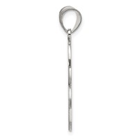 Sterling Silver Rhodium-plated Letter B Initial Pendant view 2