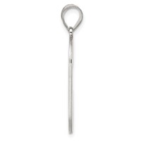 Sterling Silver Rhodium-plated Letter C Initial Pendant view 2