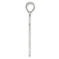Sterling Silver Rhodium-plated Letter D Initial Pendant view 2