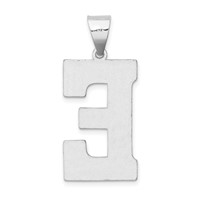 Sterling Silver Rhodium-plated Letter E Initial Pendant view 3