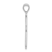 Sterling Silver Rhodium-plated Letter G Initial Pendant view 2