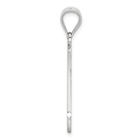 Sterling Silver Rhodium-plated Letter I Initial Pendant view 2