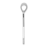 Sterling Silver Rhodium-plated Letter K Initial Pendant view 2