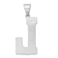 Sterling Silver Rhodium-plated Letter L Initial Pendant view 3