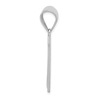 Sterling Silver Rhodium-plated Letter N Initial Pendant view 2