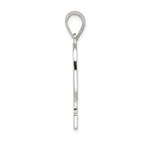 Sterling Silver Rhodium-plated Letter P Initial Pendant view 2