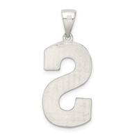 Sterling Silver Rhodium-plated Letter S Initial Pendant view 3