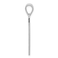 Sterling Silver Rhodium-plated Letter V Initial Pendant view 2