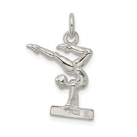 Sterling Silver Gymnast Charm view 3
