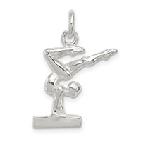 Sterling Silver Gymnast Charm view 1