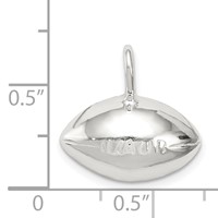 Sterling Silver Football Charm view 4