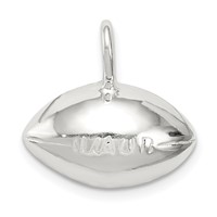 Sterling Silver Football Charm view 1