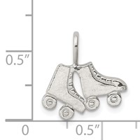 Sterling Silver Roller Skates Charm view 3